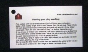 Planting card